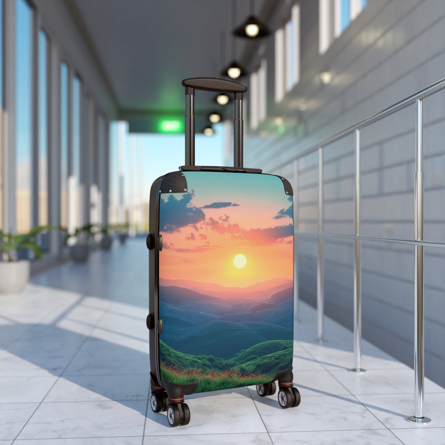 Nature Sunset Serene Art Carry-On Suitcase - Stylish Luggage for Travelers