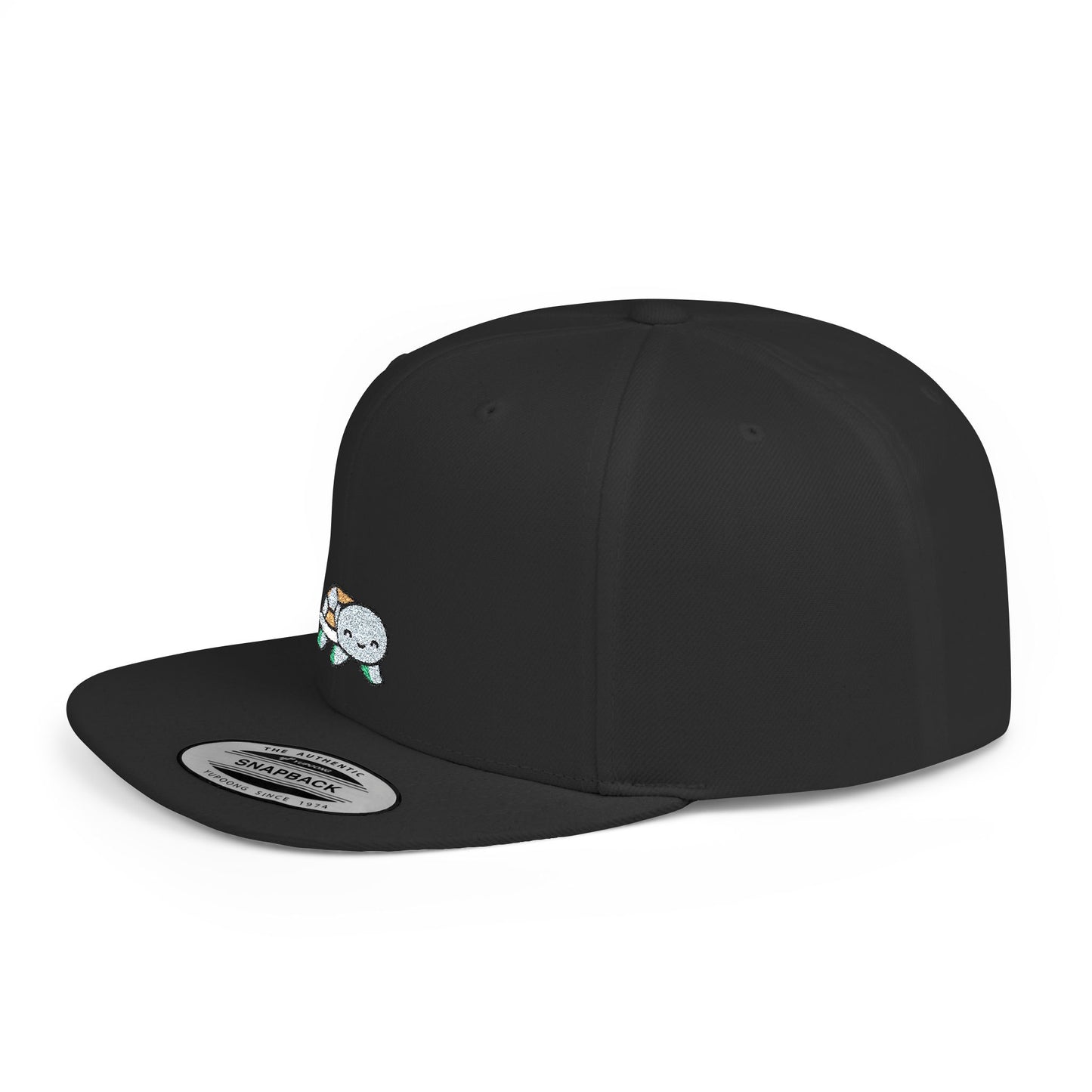 Icons Embroidered Turtle Flat Bill Snapback – Lightweight, Custom Fit, Premium Quality