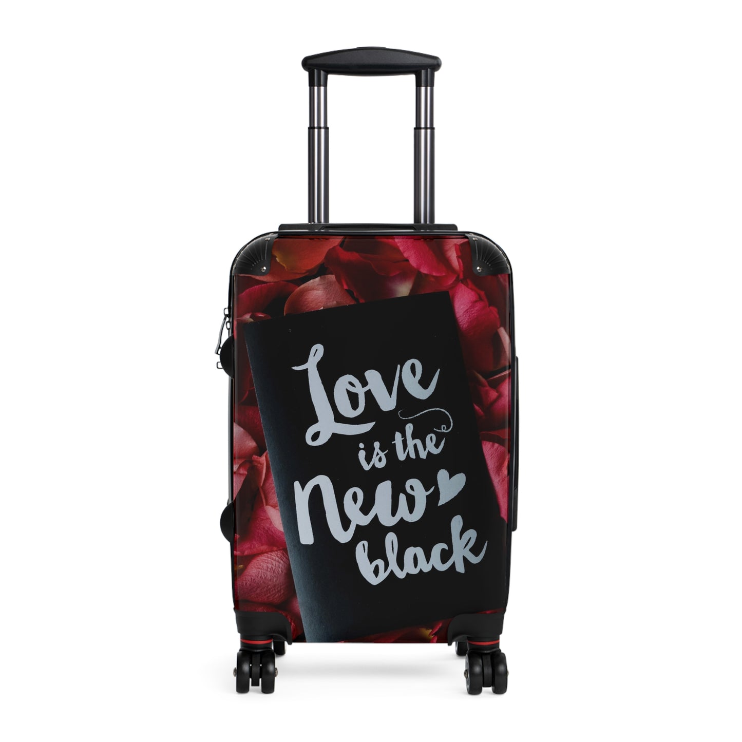 Love New Black Art Carry-On Suitcase - Stylish Luggage for Travelers