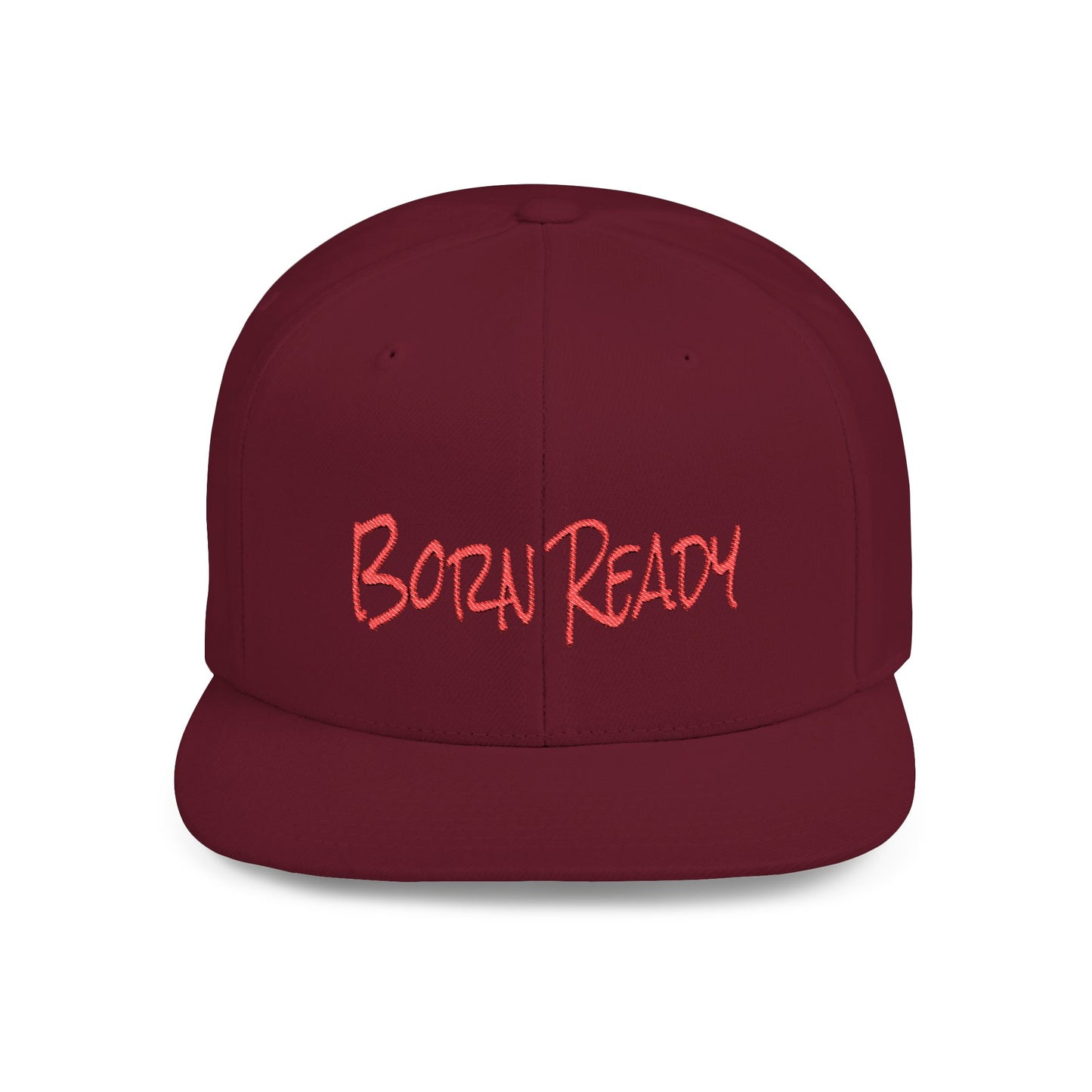 Text Born Ready Flat Bill Snapback – Lightweight, Custom Fit, Premium Quality