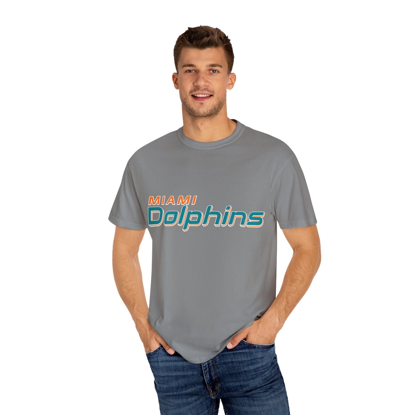 Miami Dolphins Garment-Dyed T-Shirt – Premium Cotton Tee for Customization