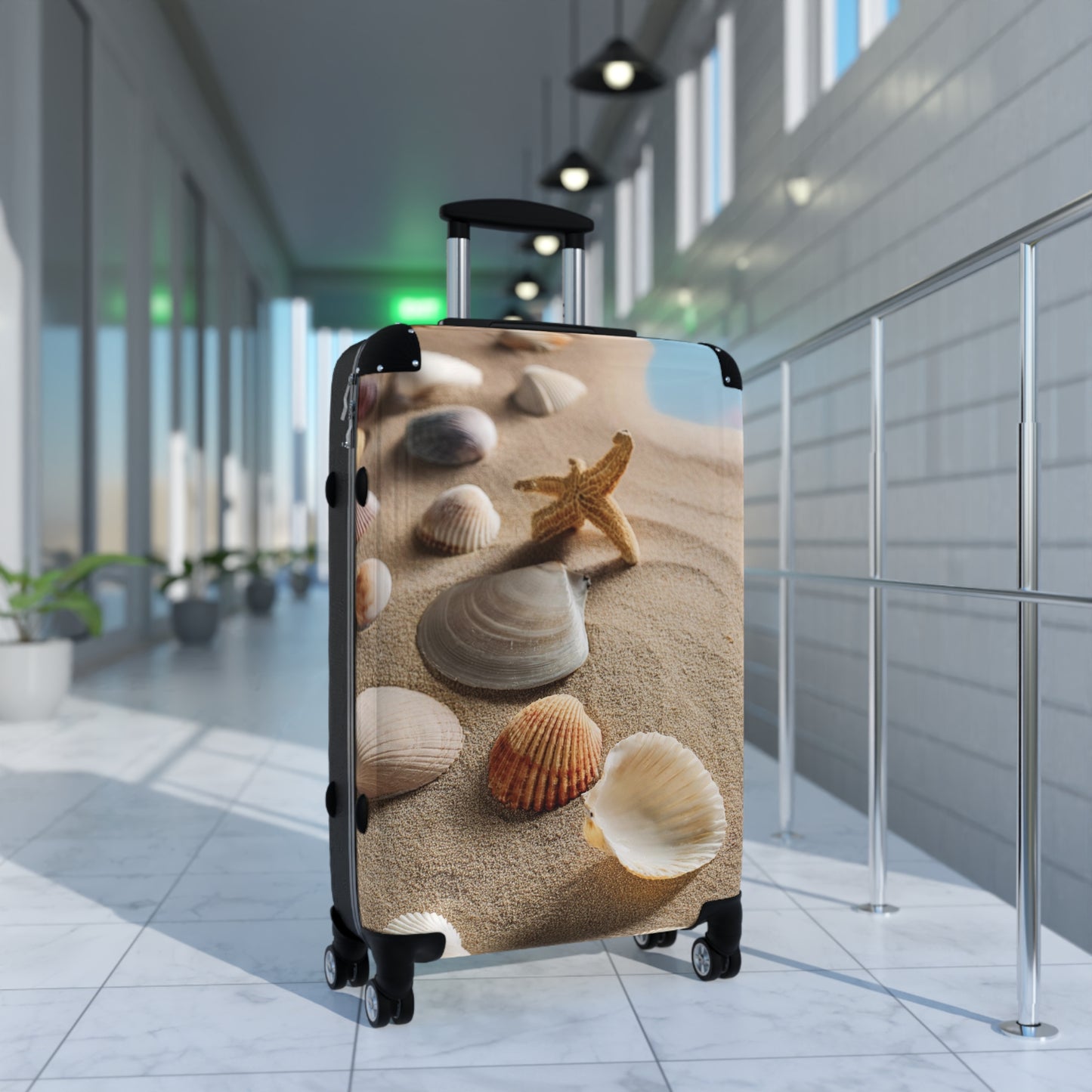 Nature Summer Seashells And Starfish Carry-On Suitcase - Stylish Luggage for Travelers