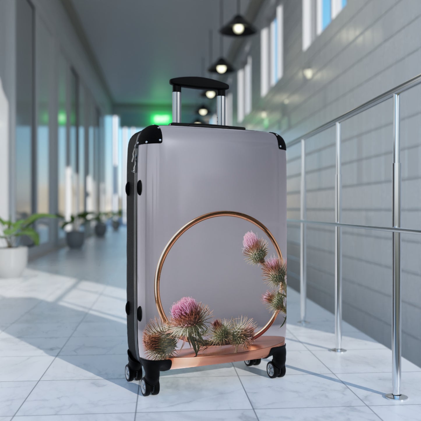 Nature Flowers Floral Pink Cooper Carry-On Suitcase - Stylish Luggage for Travelers