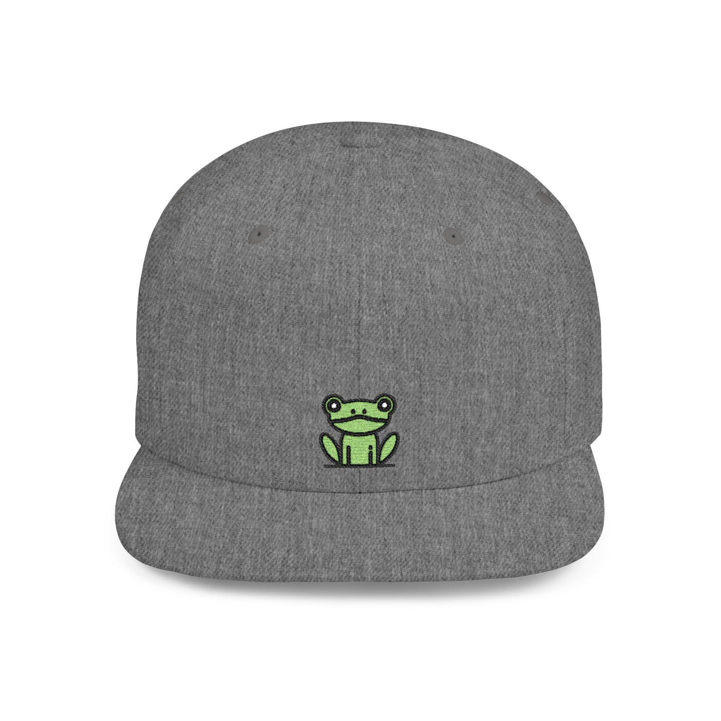 Icons Embroidered Frog Flat Bill Snapback – Lightweight, Custom Fit, Premium Quality