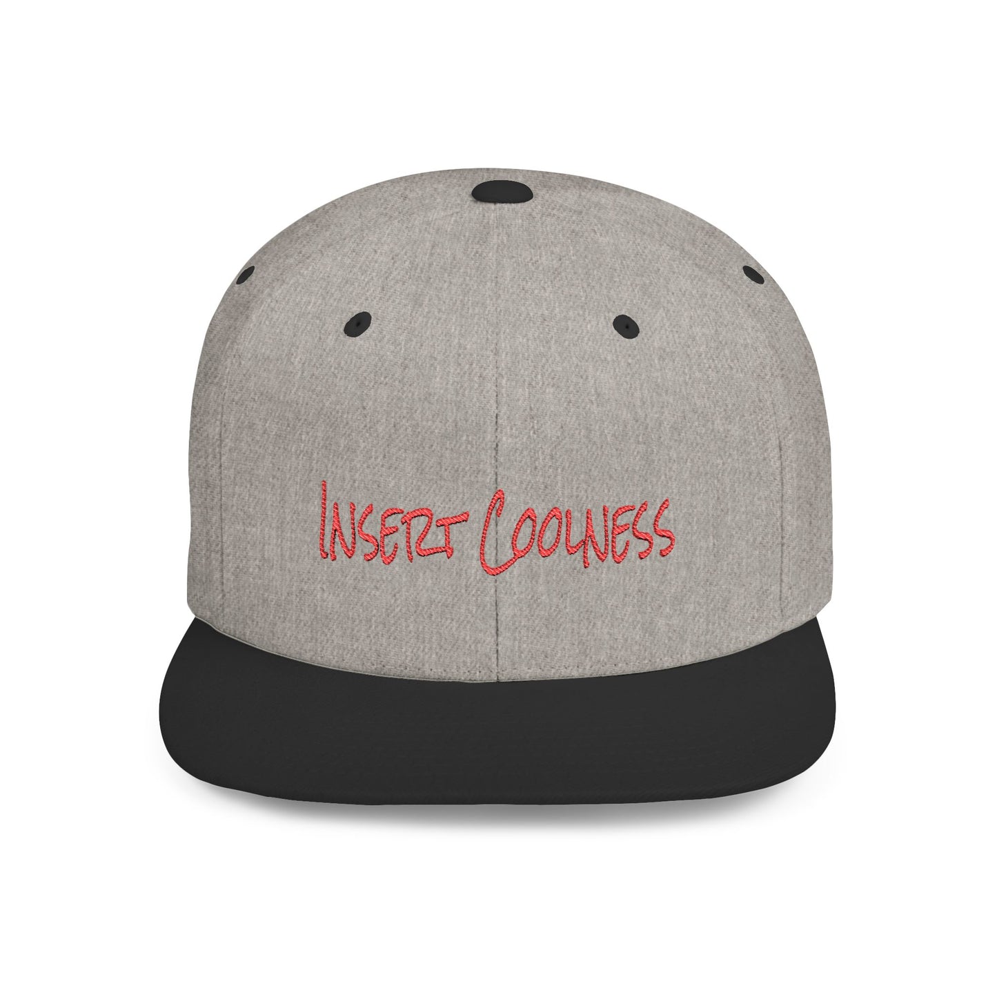 Text Insert Coolness Flat Bill Snapback – Lightweight, Custom Fit, Premium Quality