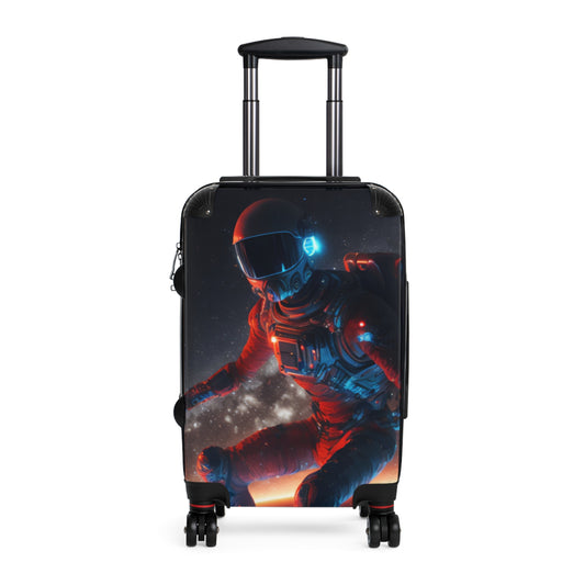Space Astronaut Surfing Carry-On Suitcase - Stylish Luggage for Travelers