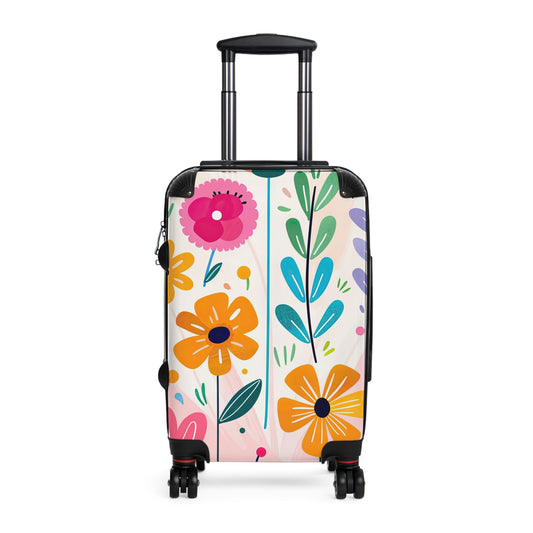 Nature Flowers Floral Colorful Pattern Art Carry-On Suitcase - Stylish Luggage for Travelers