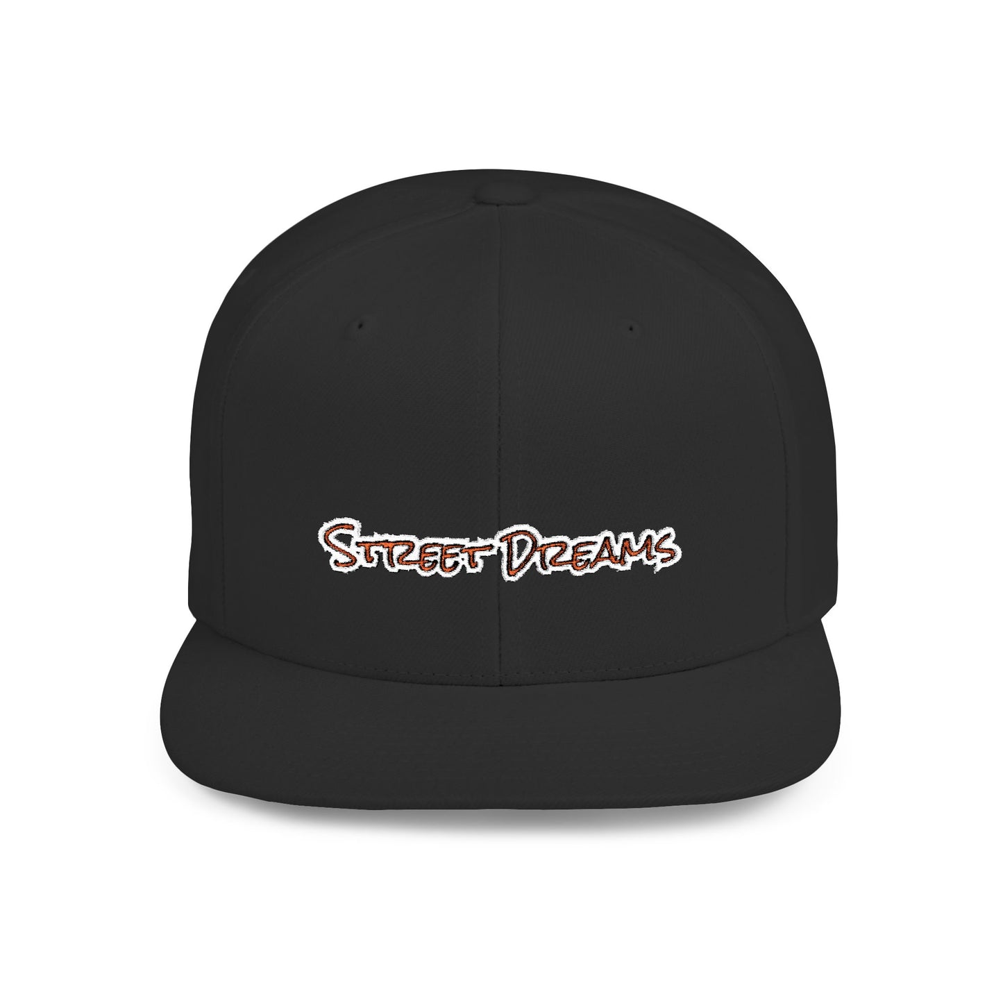 Text Street Dreams Flat Bill Snapback – Lightweight, Custom Fit, Premium Quality
