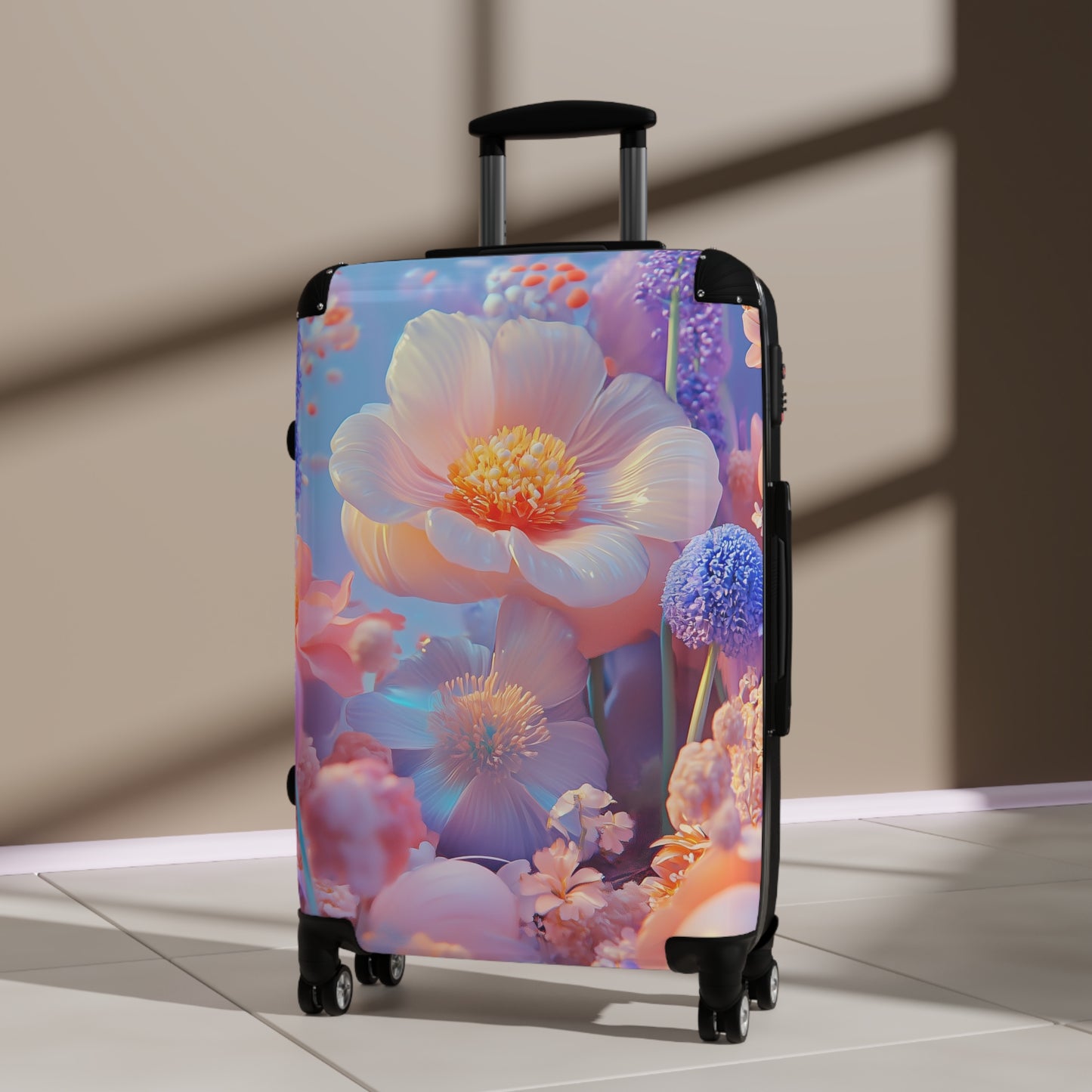 Nature Flowers Floral Lavender Spring Art Carry-On Suitcase - Stylish Luggage for Travelers