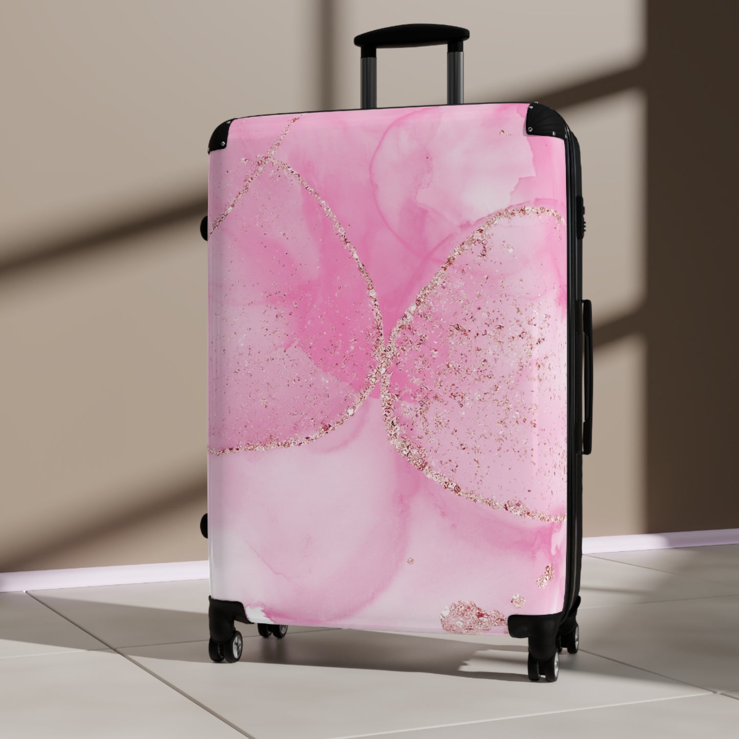 Nature Flowers Floral Rose Gold Art Carry-On Suitcase - Stylish Luggage for Travelers