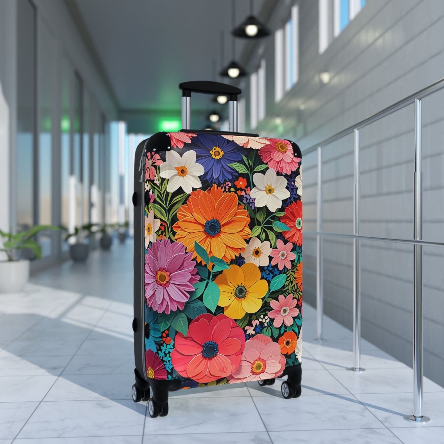 Nature Flowers Floral Art Carry-On Suitcase - Stylish Luggage for Travelers