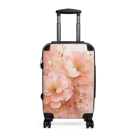 Nature Flowers Floral Pink Flowers Carry-On Suitcase - Stylish Luggage for Travelers