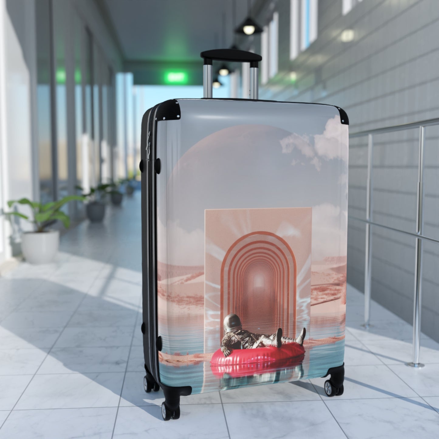 Art Cat Astronaut Vacation Carry-On Suitcase - Stylish Luggage for Travelers