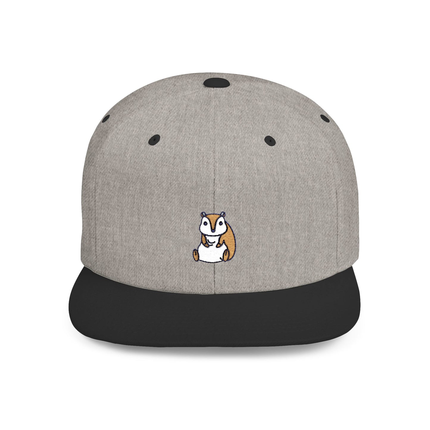 Icons Embroidered Hamster Flat Bill Snapback – Lightweight, Custom Fit, Premium Quality