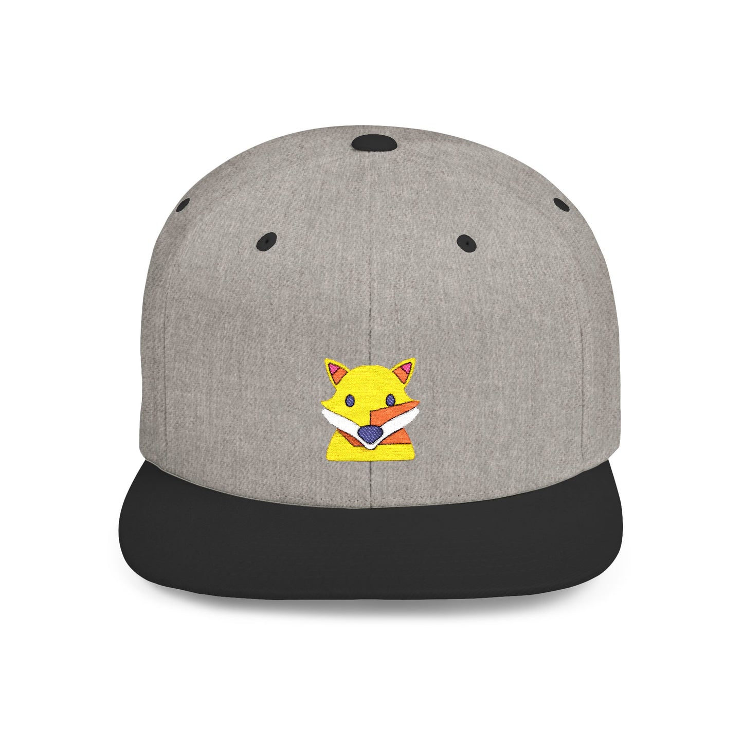 Icons Embroidered Fox Flat Bill Snapback – Lightweight, Custom Fit, Premium Quality