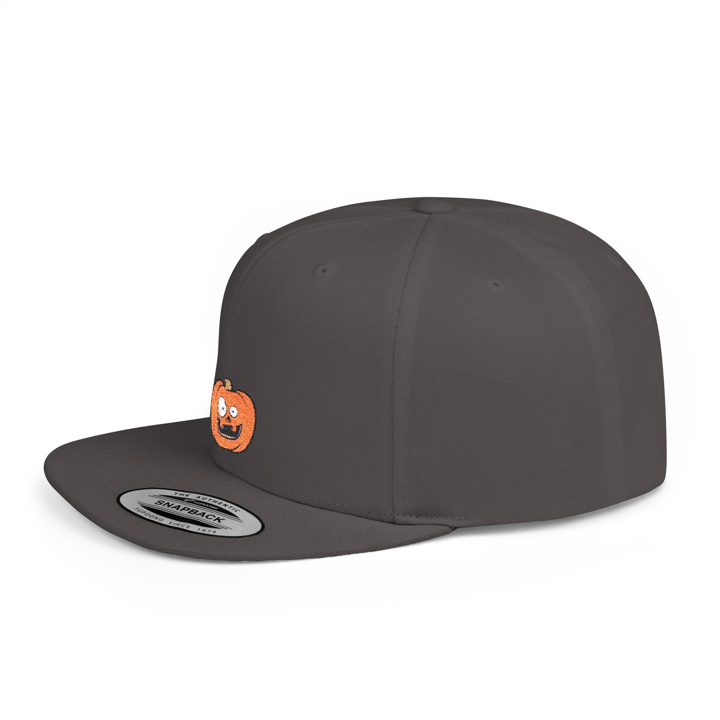 Icons Embroidered Pumpkin Yellow Flat Bill Snapback – Lightweight, Custom Fit, Premium Quality