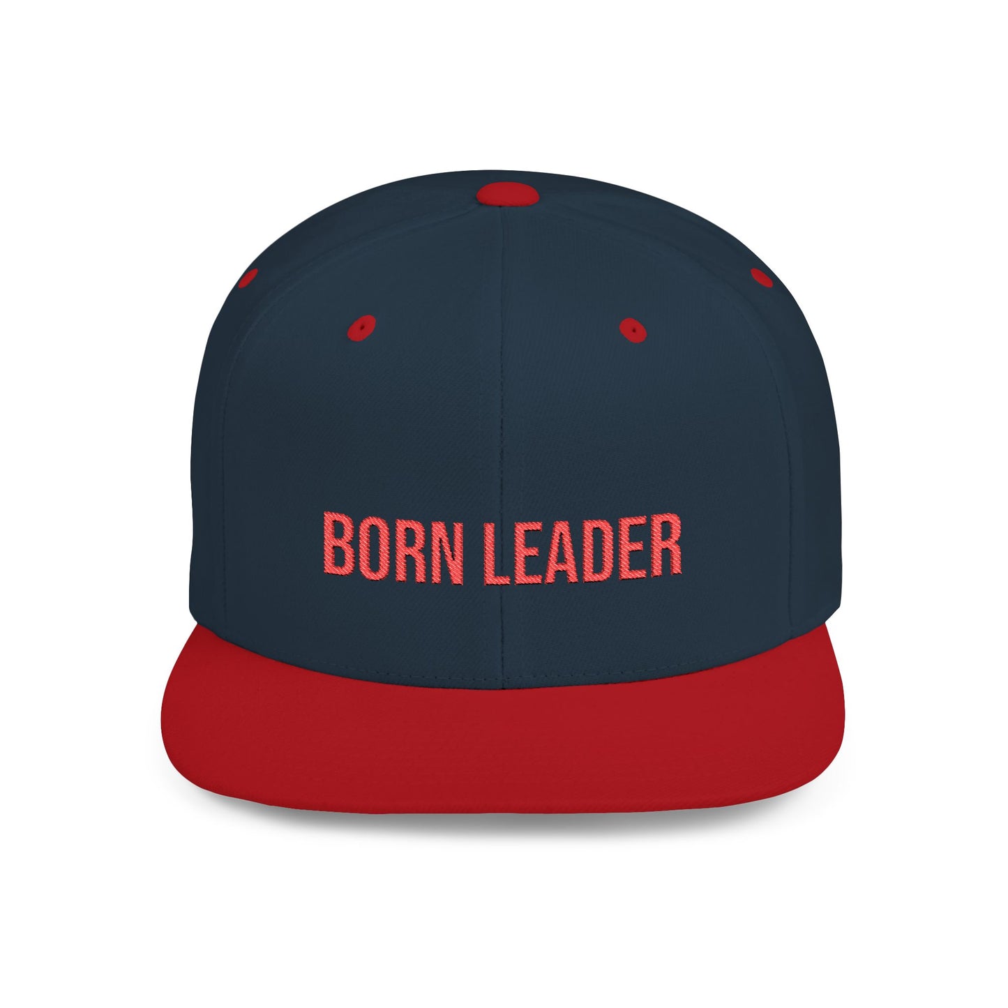 Text Born Leader Flat Bill Snapback – Lightweight, Custom Fit, Premium Quality
