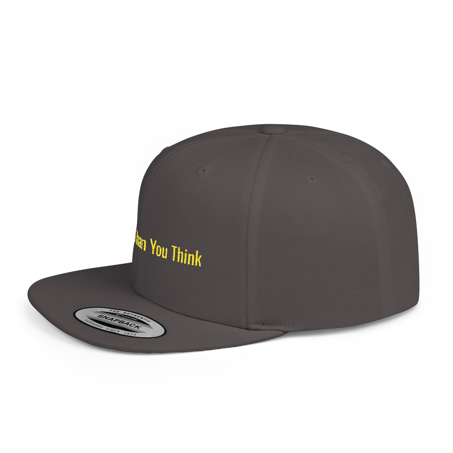 Text Cooler Than You Think Flat Bill Snapback – Lightweight, Custom Fit, Premium Quality