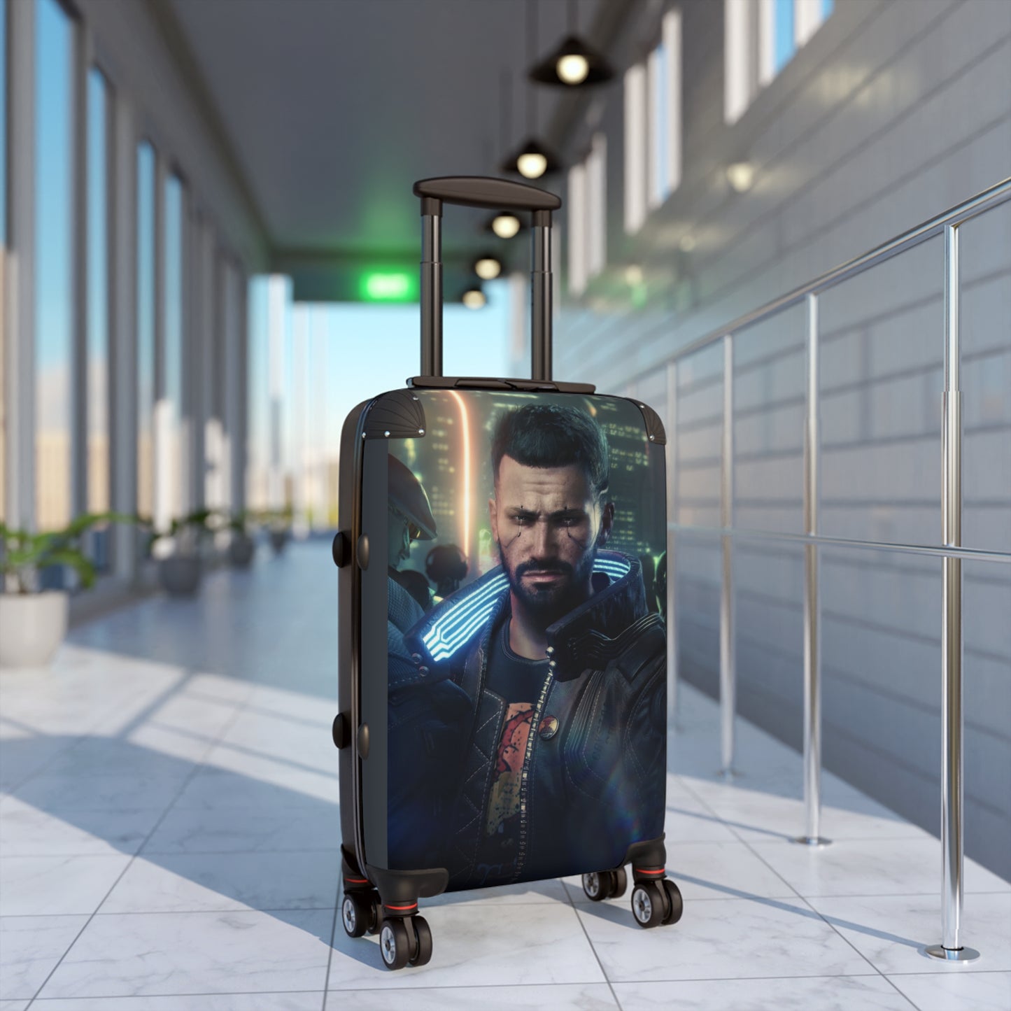 Video Games Cyberpunk 2077 Male Carry-On Suitcase - Stylish Luggage for Travelers