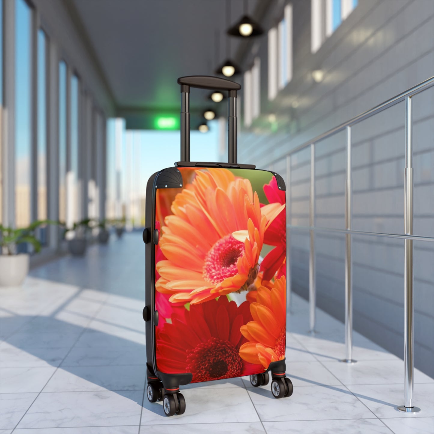 Nature Flowers Floral Gerbera Daisy Art Carry-On Suitcase - Stylish Luggage for Travelers