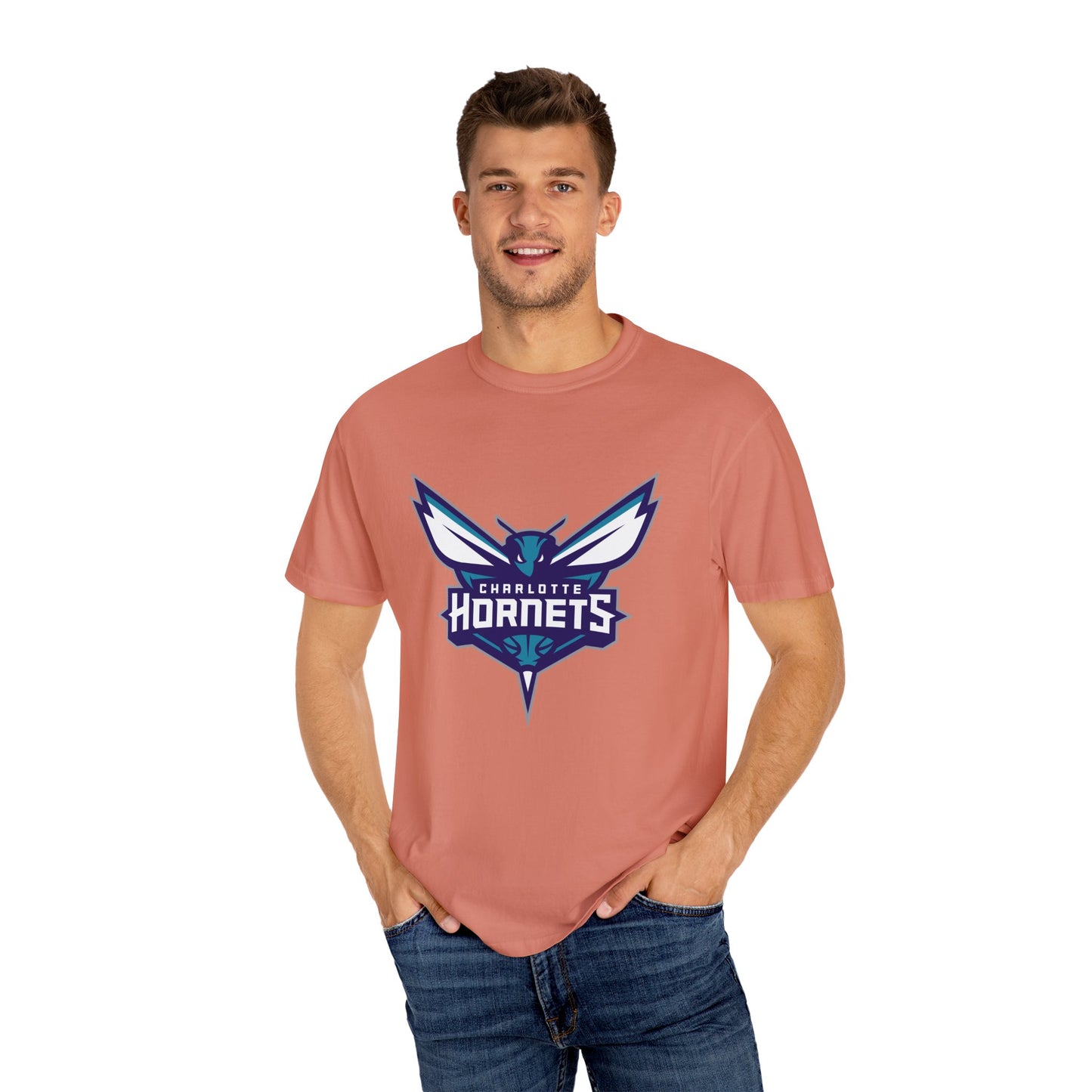 Charlotte Hornets Garment-Dyed T-Shirt – Premium Cotton Tee for Customization