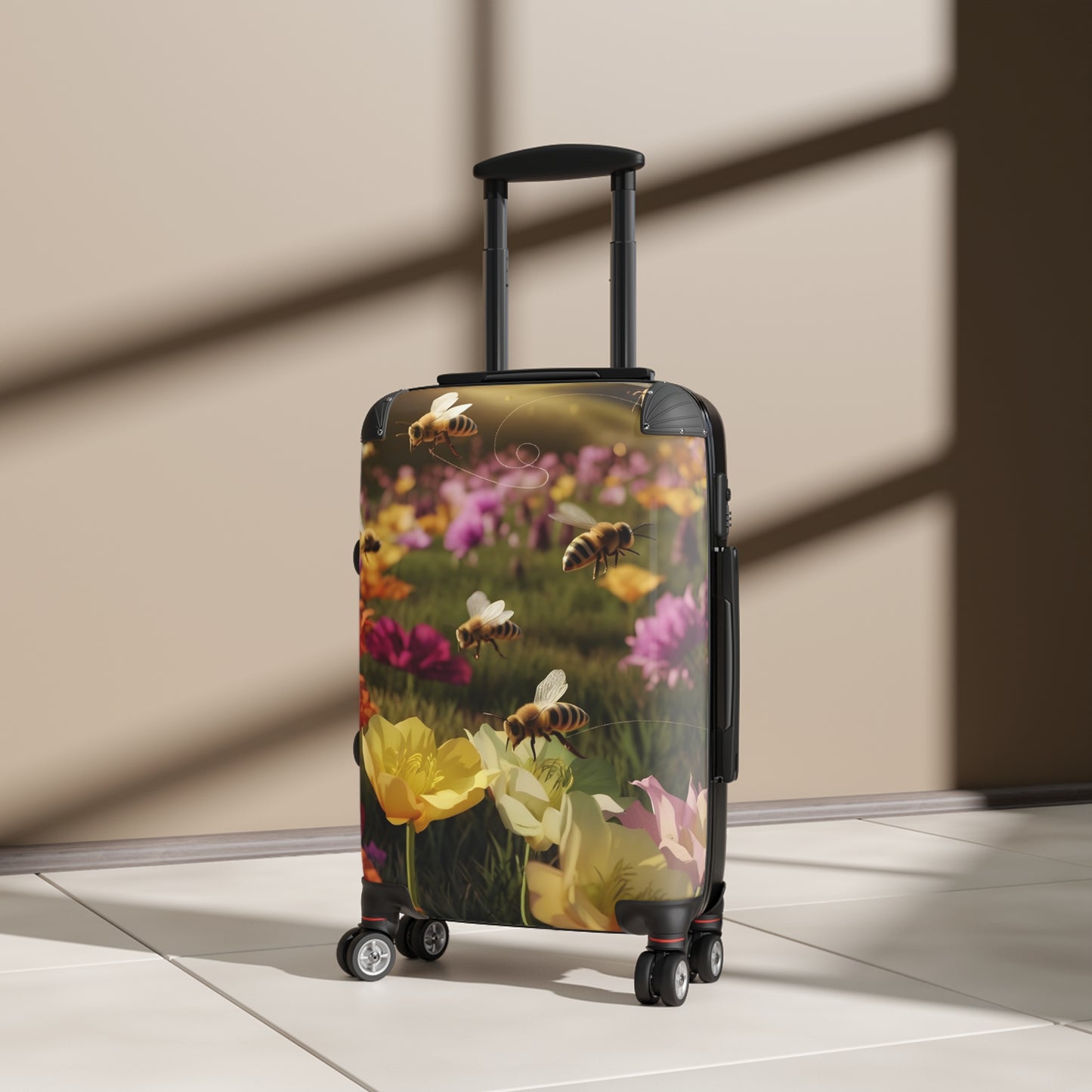 Nature Garden Bees Art Carry-On Suitcase - Stylish Luggage for Travelers