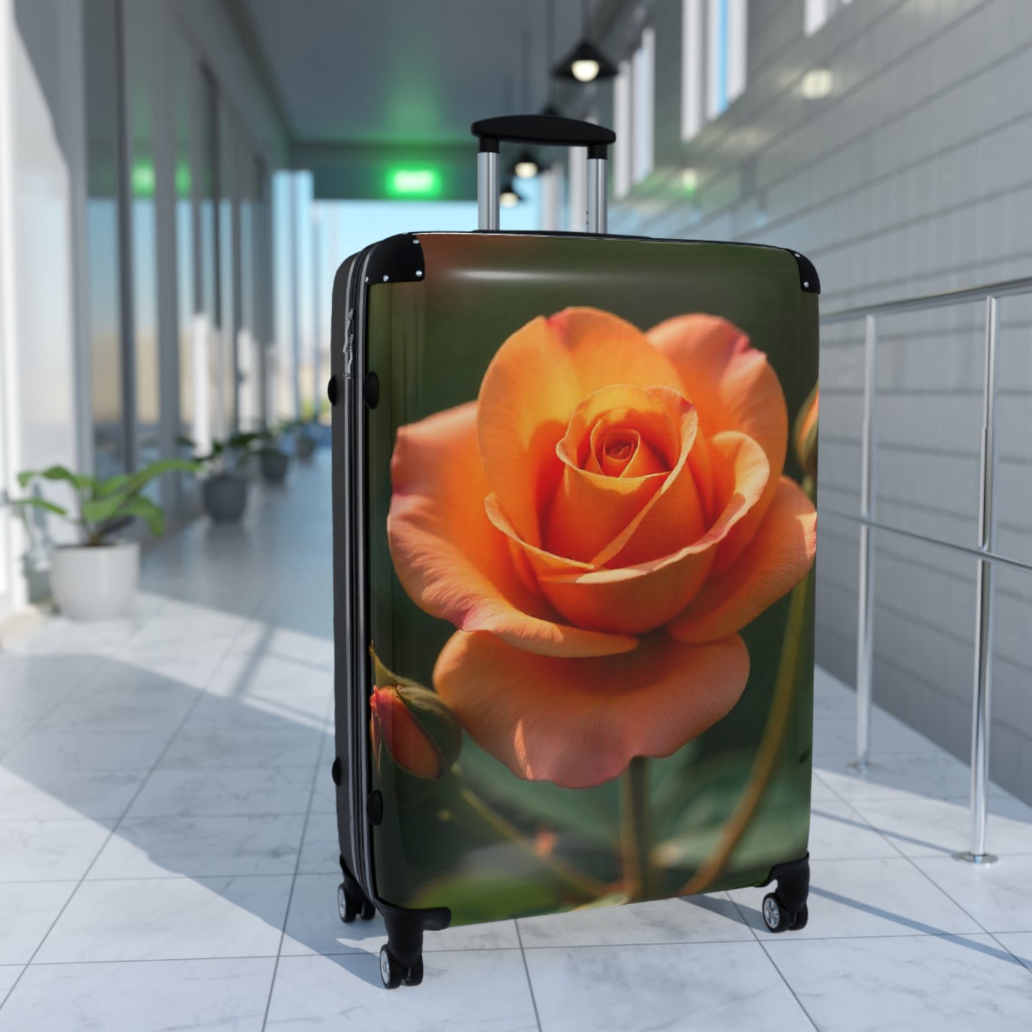 Nature Flowers Floral Pink Rose Art Carry-On Suitcase - Stylish Luggage for Travelers