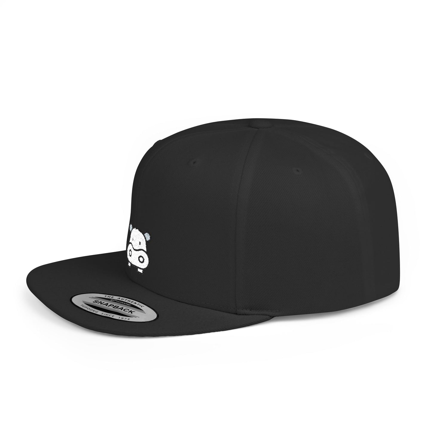 Icons Embroidered Hippopotamus Flat Bill Snapback – Lightweight, Custom Fit, Premium Quality