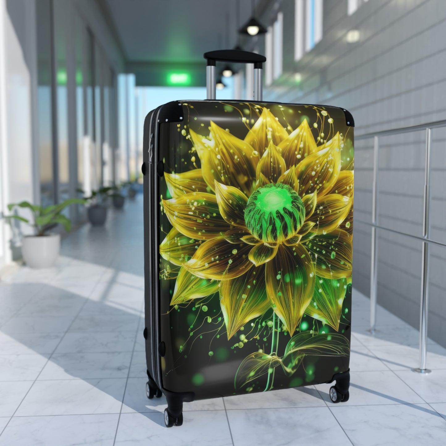Nature Flowers Floral Glowing Art Carry-On Suitcase - Stylish Luggage for Travelers