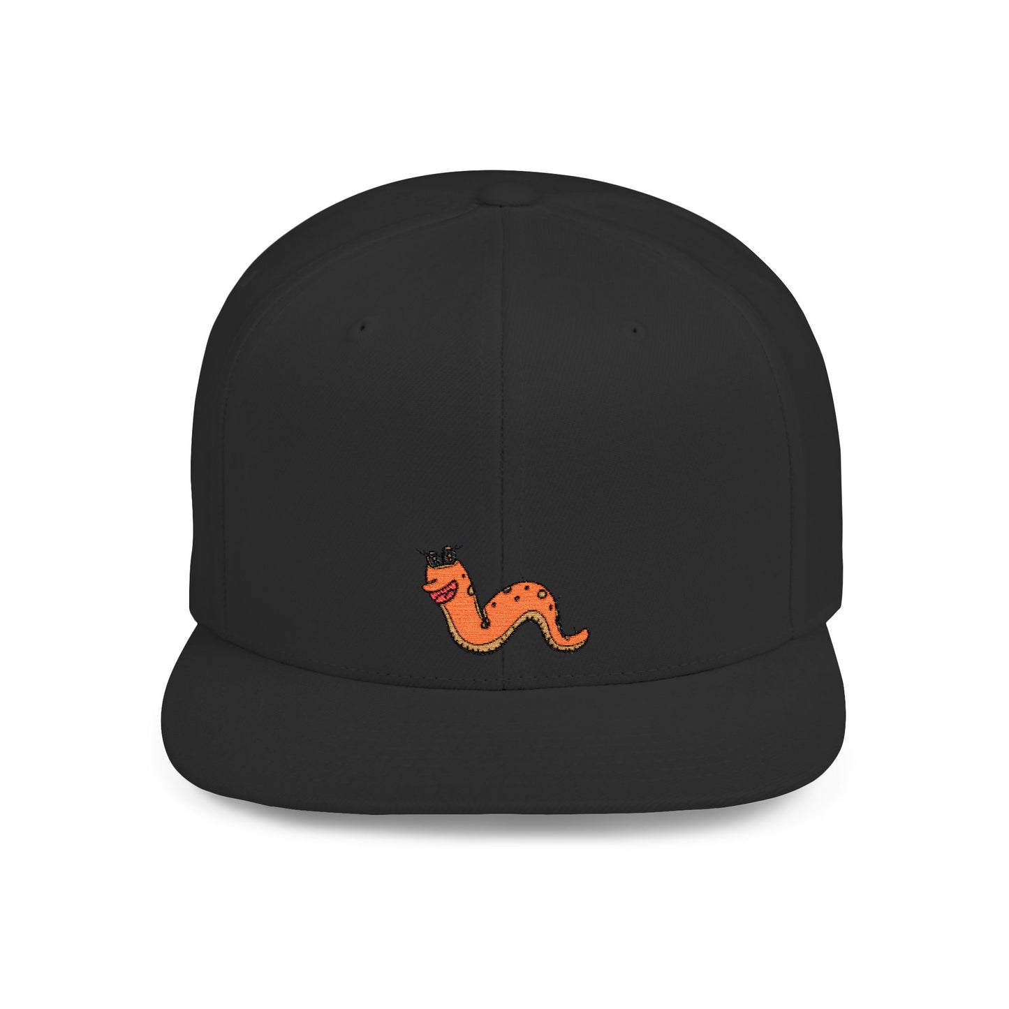Icons Embroidered Yellow Worm Flat Bill Snapback – Lightweight, Custom Fit, Premium Quality
