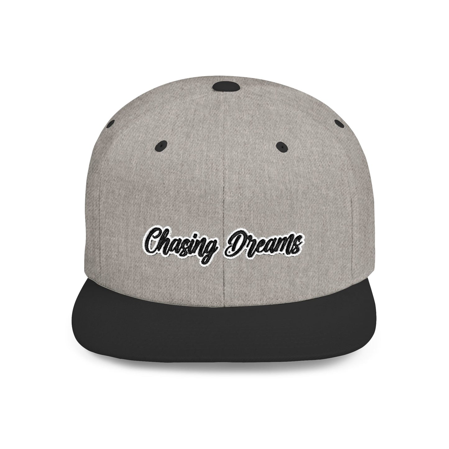 Text Chasing Dreams Flat Bill Snapback – Lightweight, Custom Fit, Premium Quality
