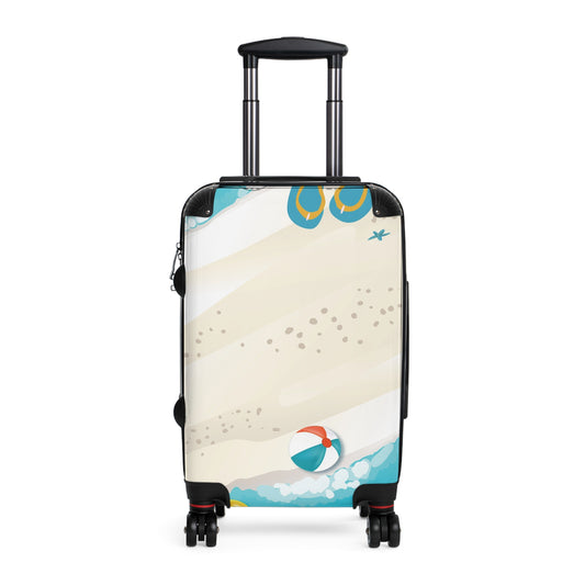 Nature Summer Beach Cartoon Art Carry-On Suitcase - Stylish Luggage for Travelers