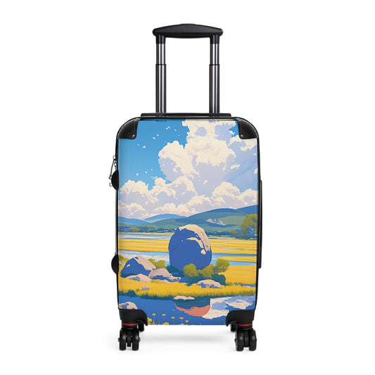Nature Summer Blue Sky White Clouds Carry-On Suitcase - Stylish Luggage for Travelers