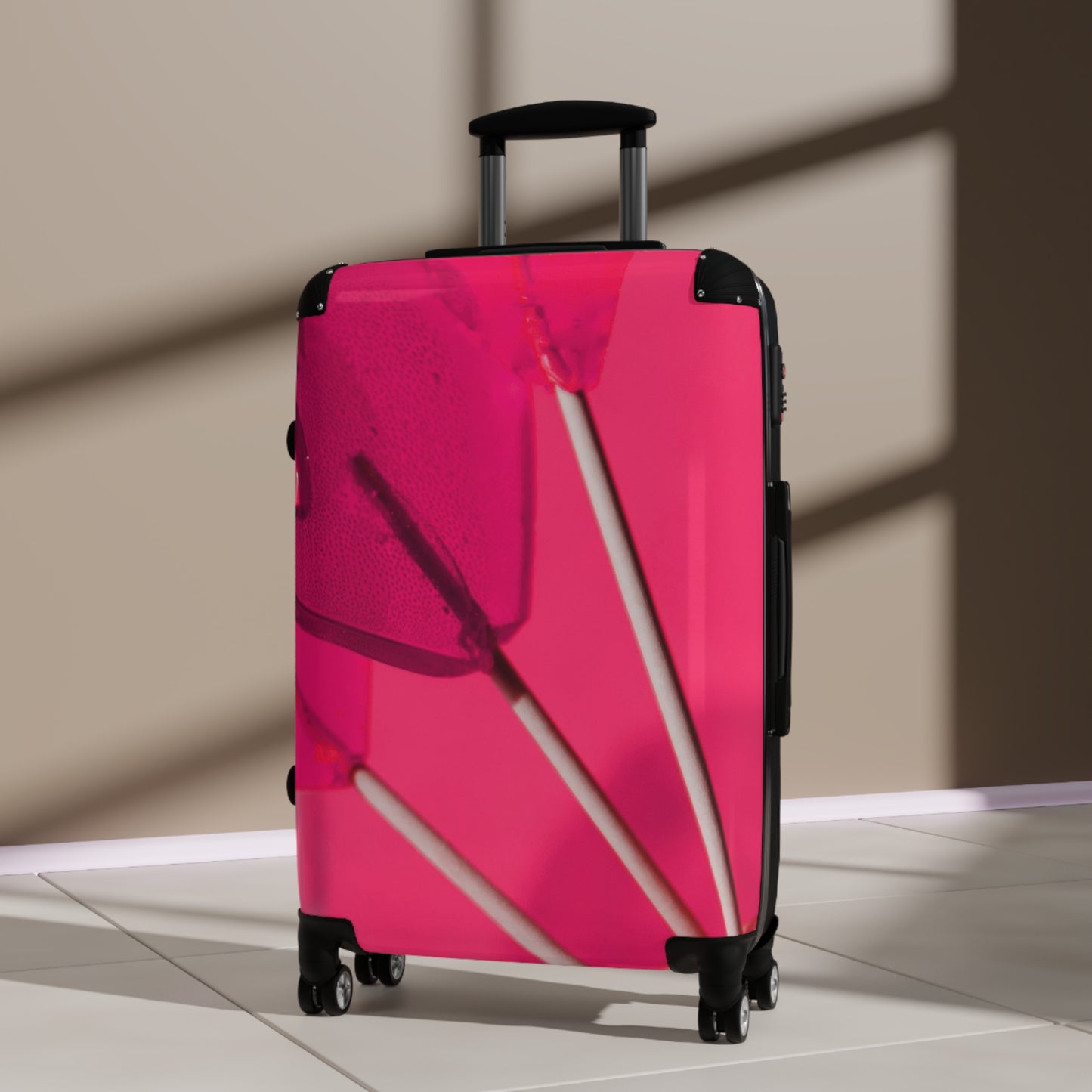 Love Pink Heart Art Carry-On Suitcase - Stylish Luggage for Travelers
