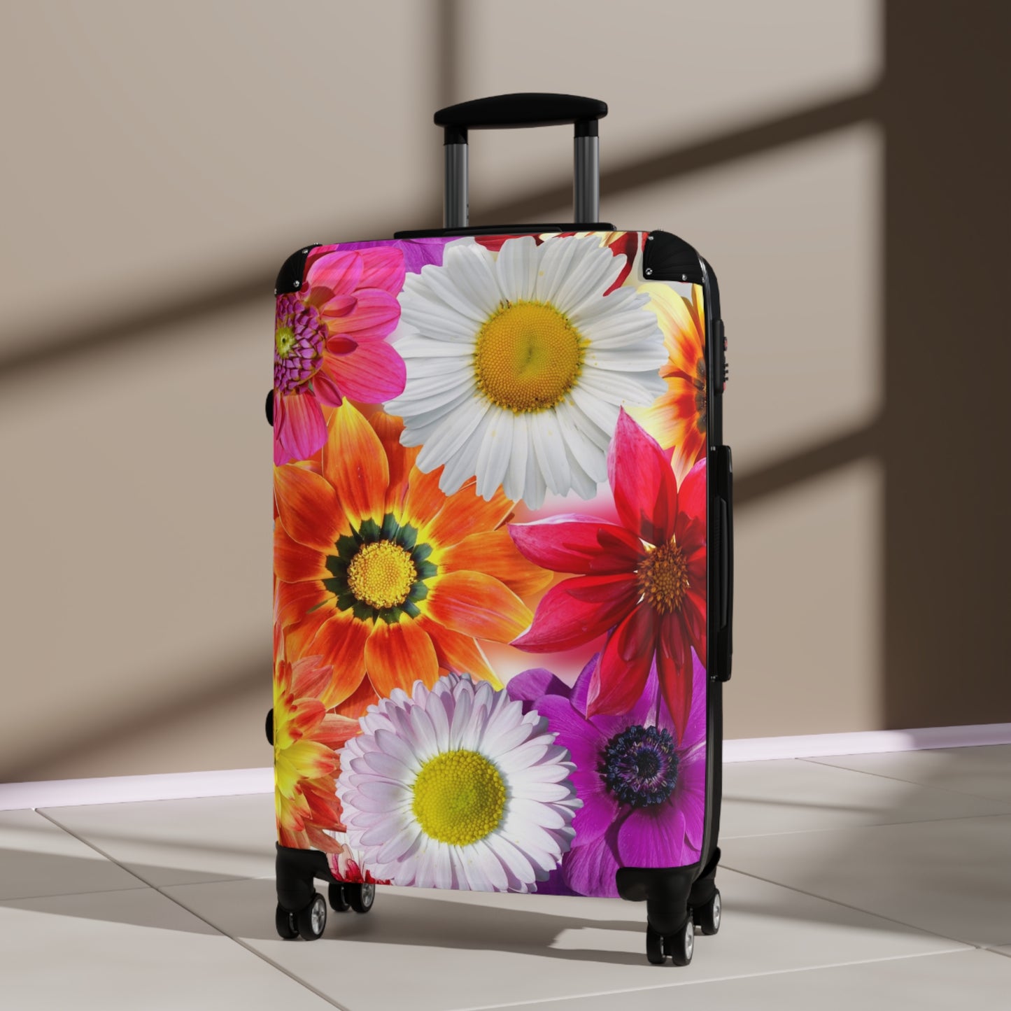 Nature Flowers Floral Daisy Art Carry-On Suitcase - Stylish Luggage for Travelers