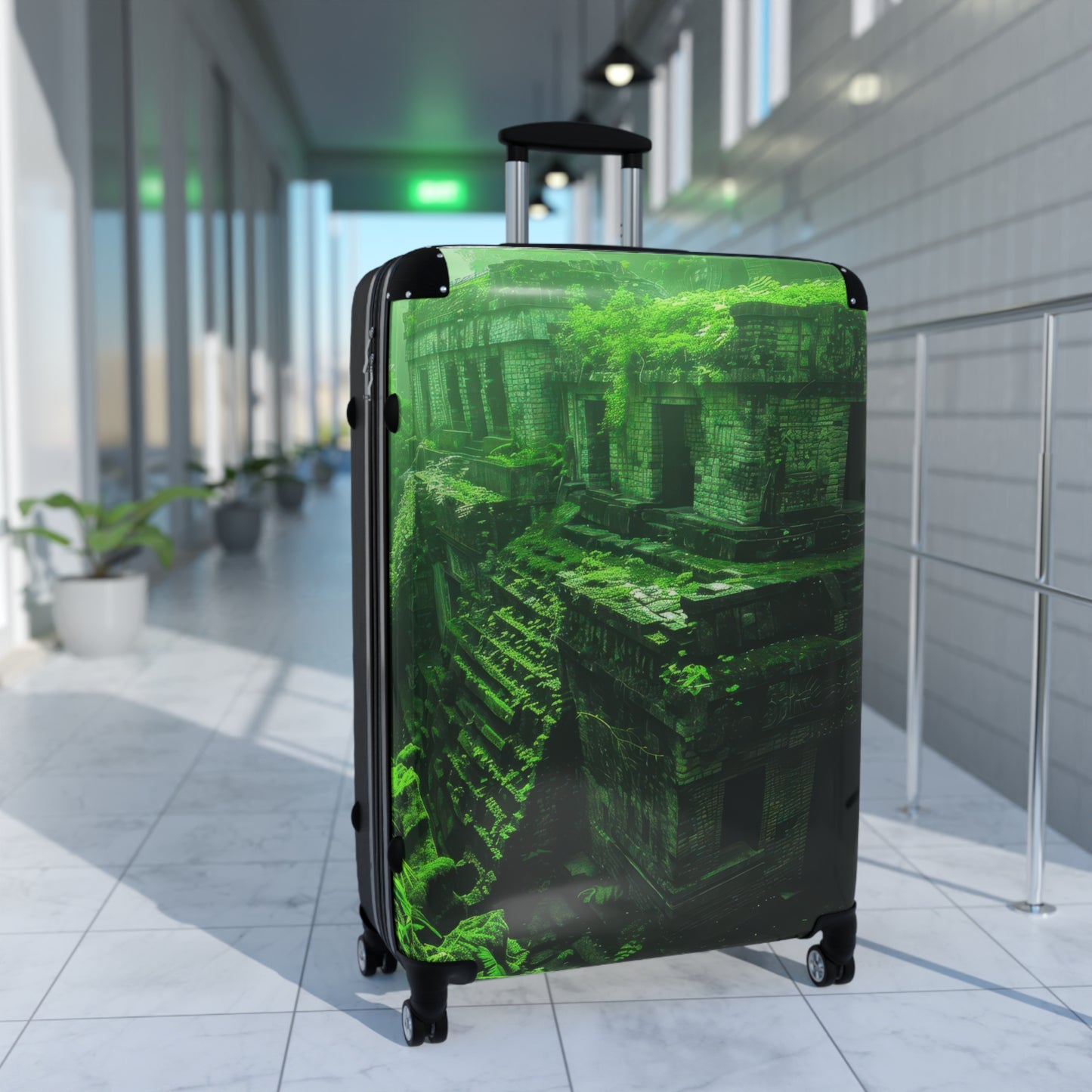 Nature Ancient Green Carry-On Suitcase - Stylish Luggage for Travelers