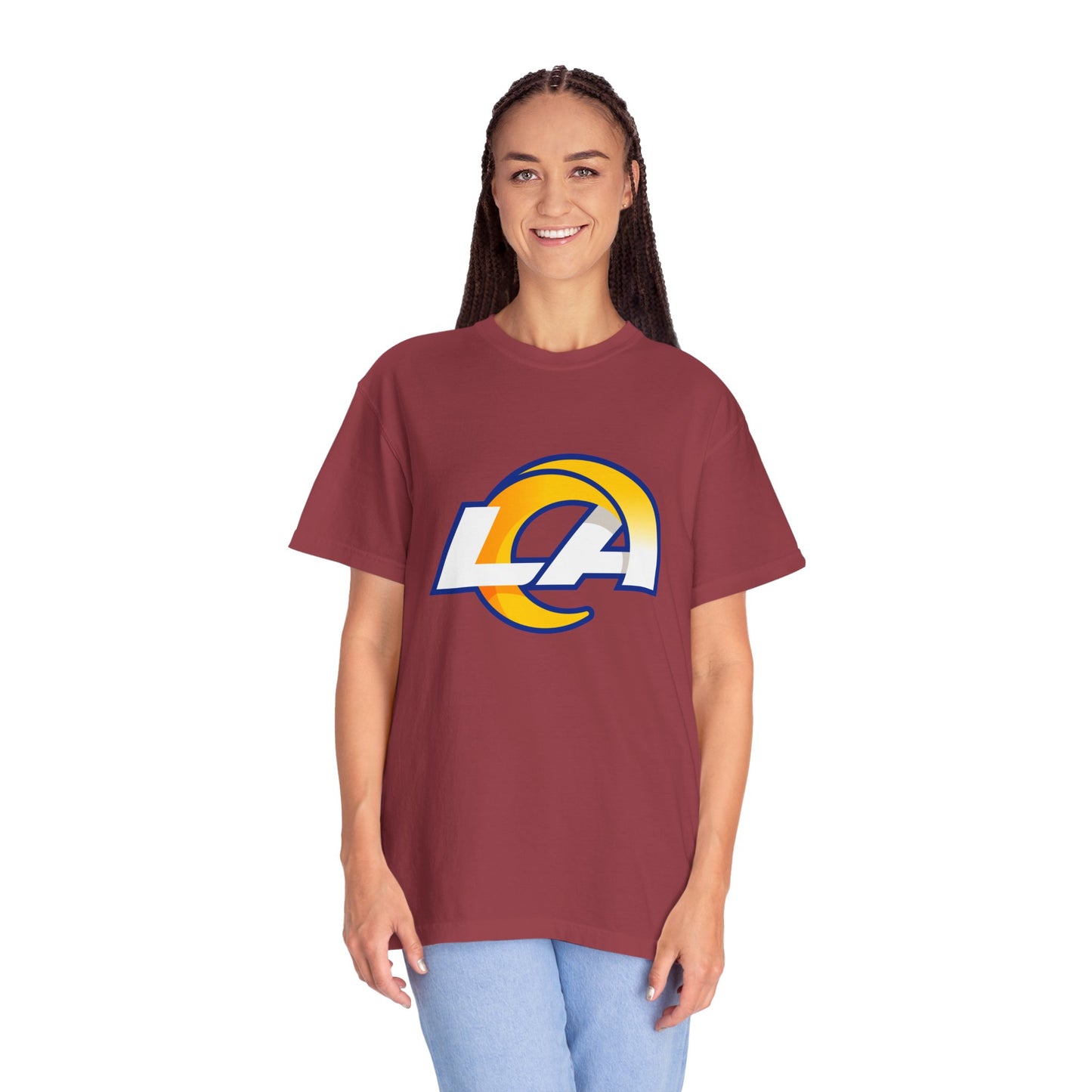 Los Angeles Rams Merchandise Garment-Dyed T-Shirt – Premium Cotton Tee for Customization