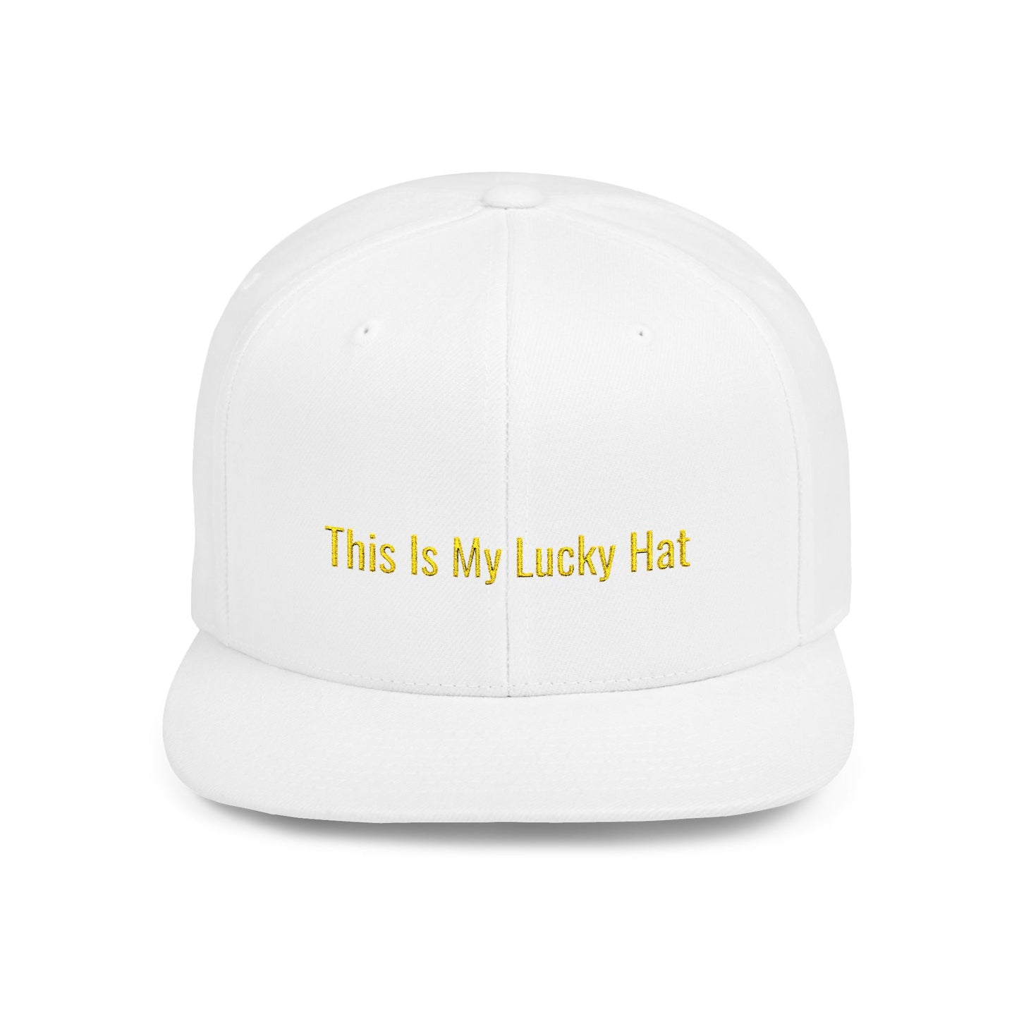 Text This Is My Lucky Hat Flat Bill Snapback – Lightweight, Custom Fit, Premium Quality