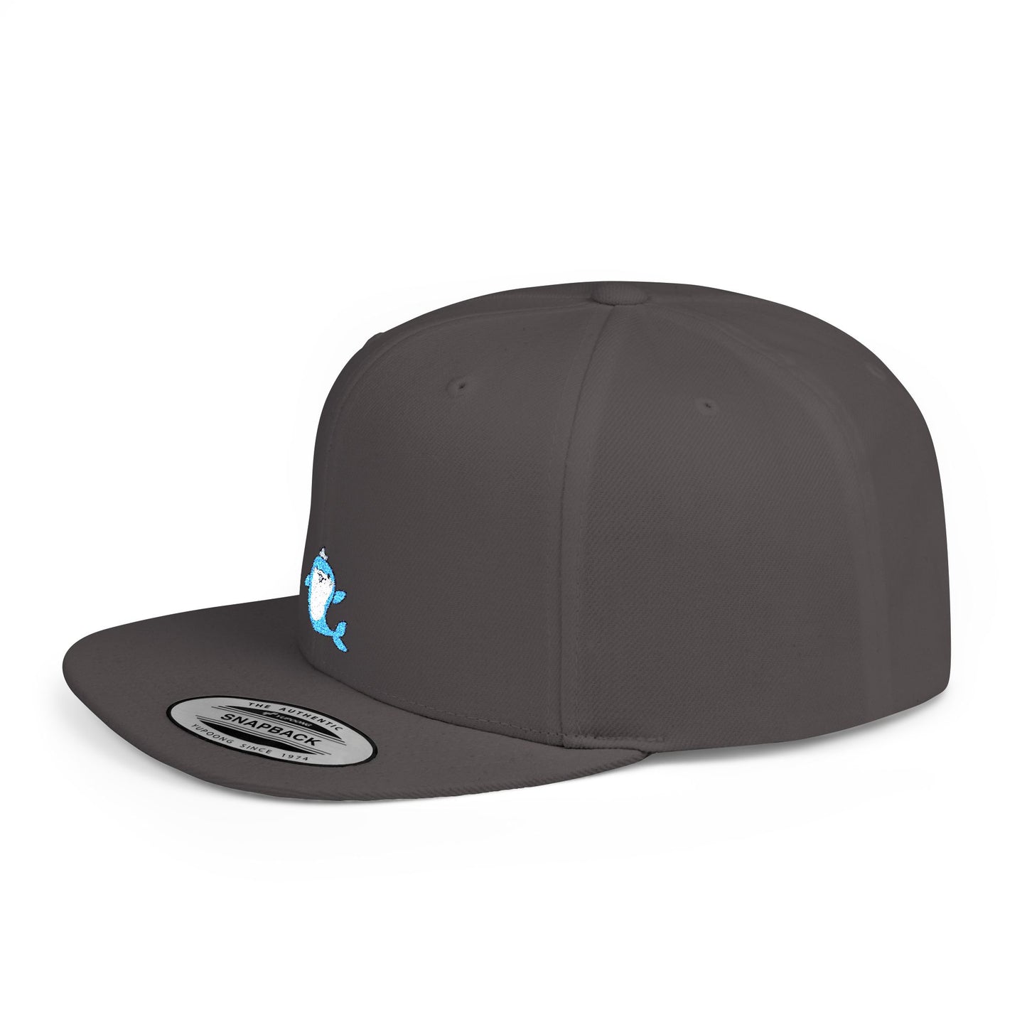 Icons Embroidered Dolphin 2 Flat Bill Snapback – Lightweight, Custom Fit, Premium Quality
