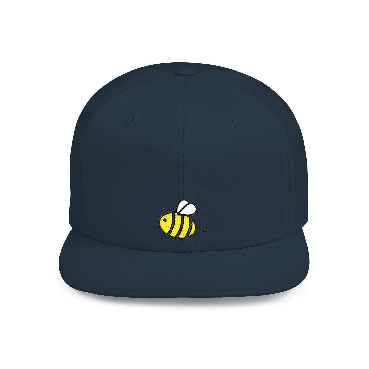 Icons Embroidered Bee Flat Bill Snapback – Lightweight, Custom Fit, Premium Quality