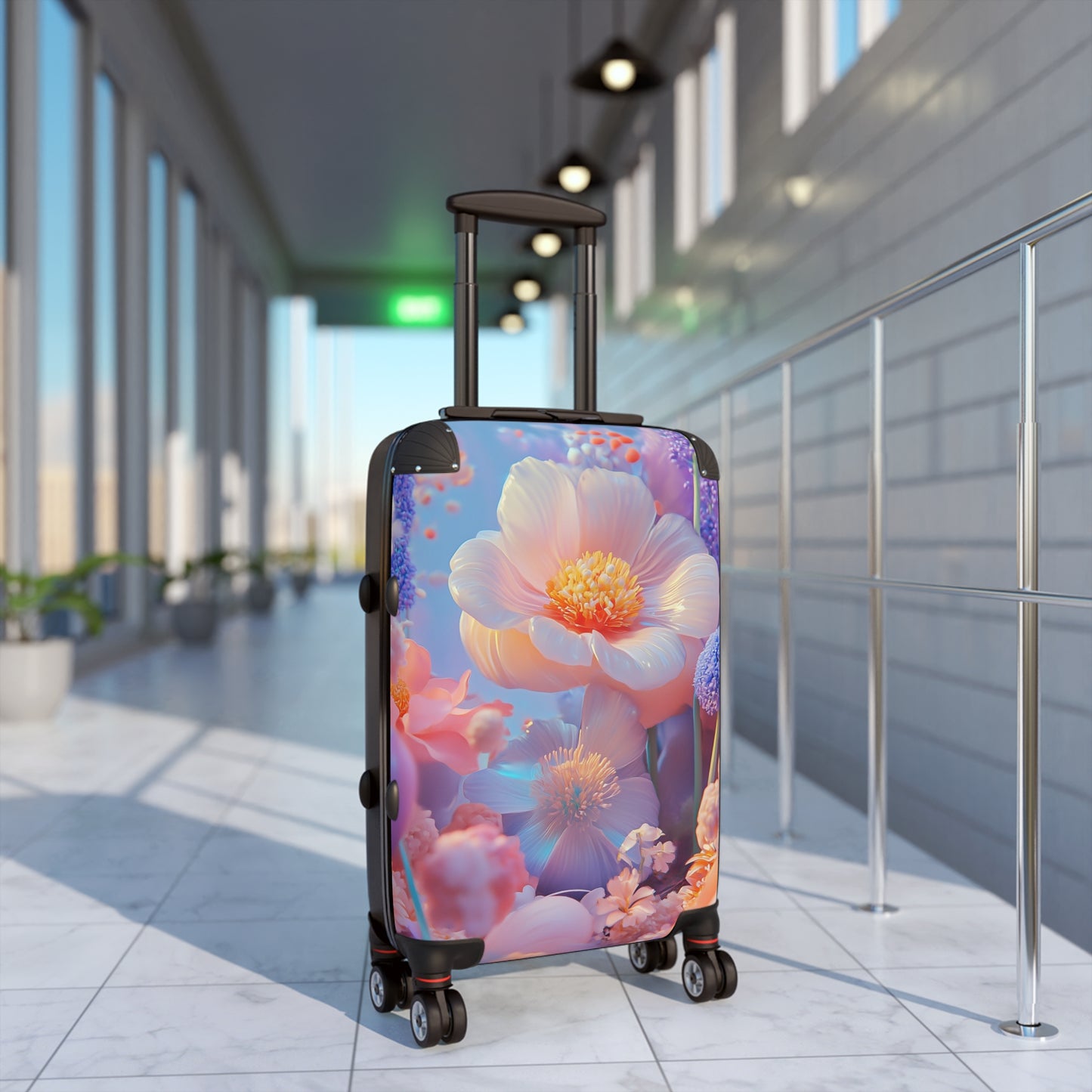 Nature Flowers Floral Lavender Spring Art Carry-On Suitcase - Stylish Luggage for Travelers