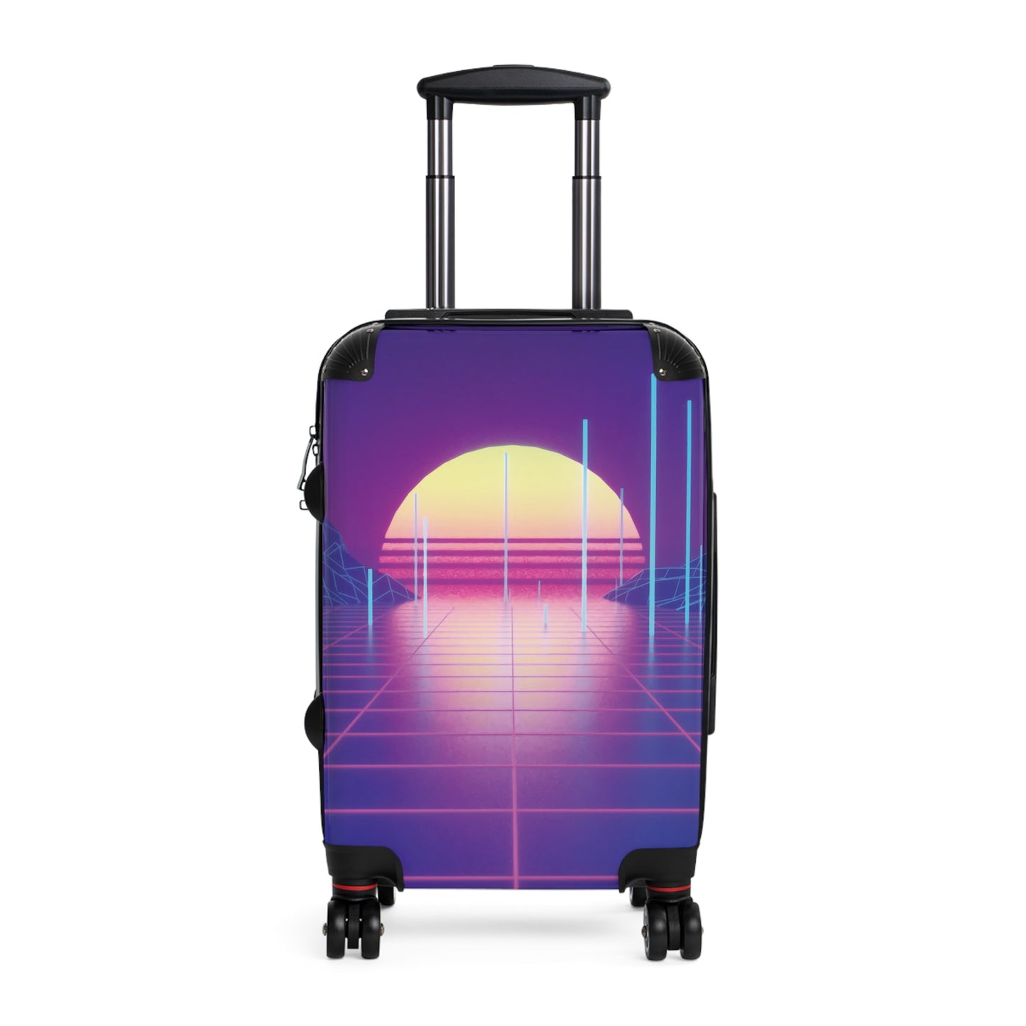 Abstract Retrowave Neon Art Carry-On Suitcase - Stylish Luggage for Travelers