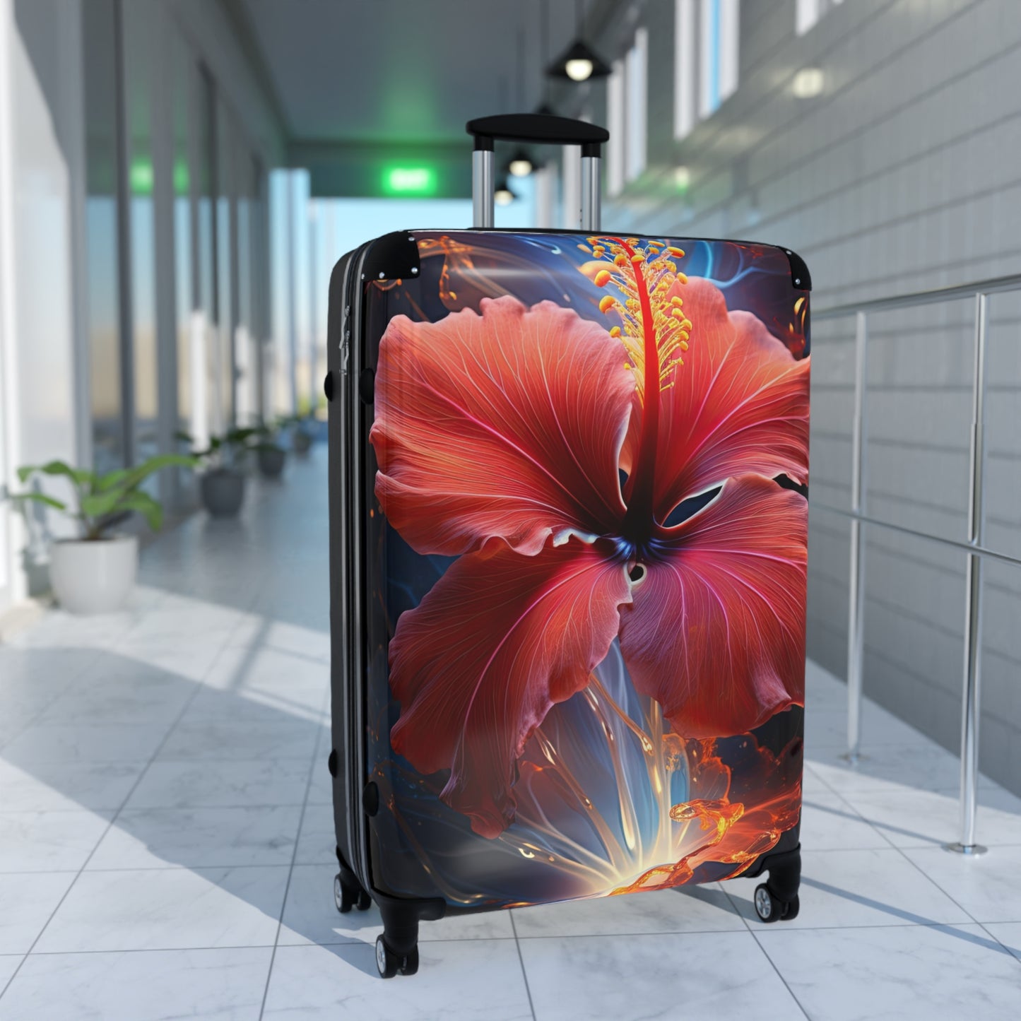 Nature Flowers Floral Hibiscus Flower Art Carry-On Suitcase - Stylish Luggage for Travelers