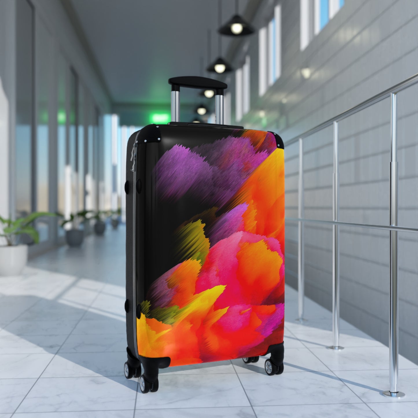 Abstract Colorful Dispersion Art Carry-On Suitcase - Stylish Luggage for Travelers