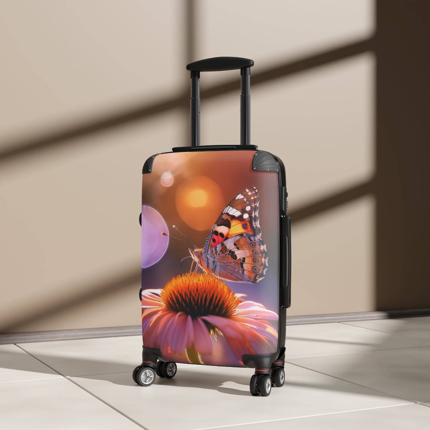 Nature Butterflies Flower Art Carry-On Suitcase - Stylish Luggage for Travelers