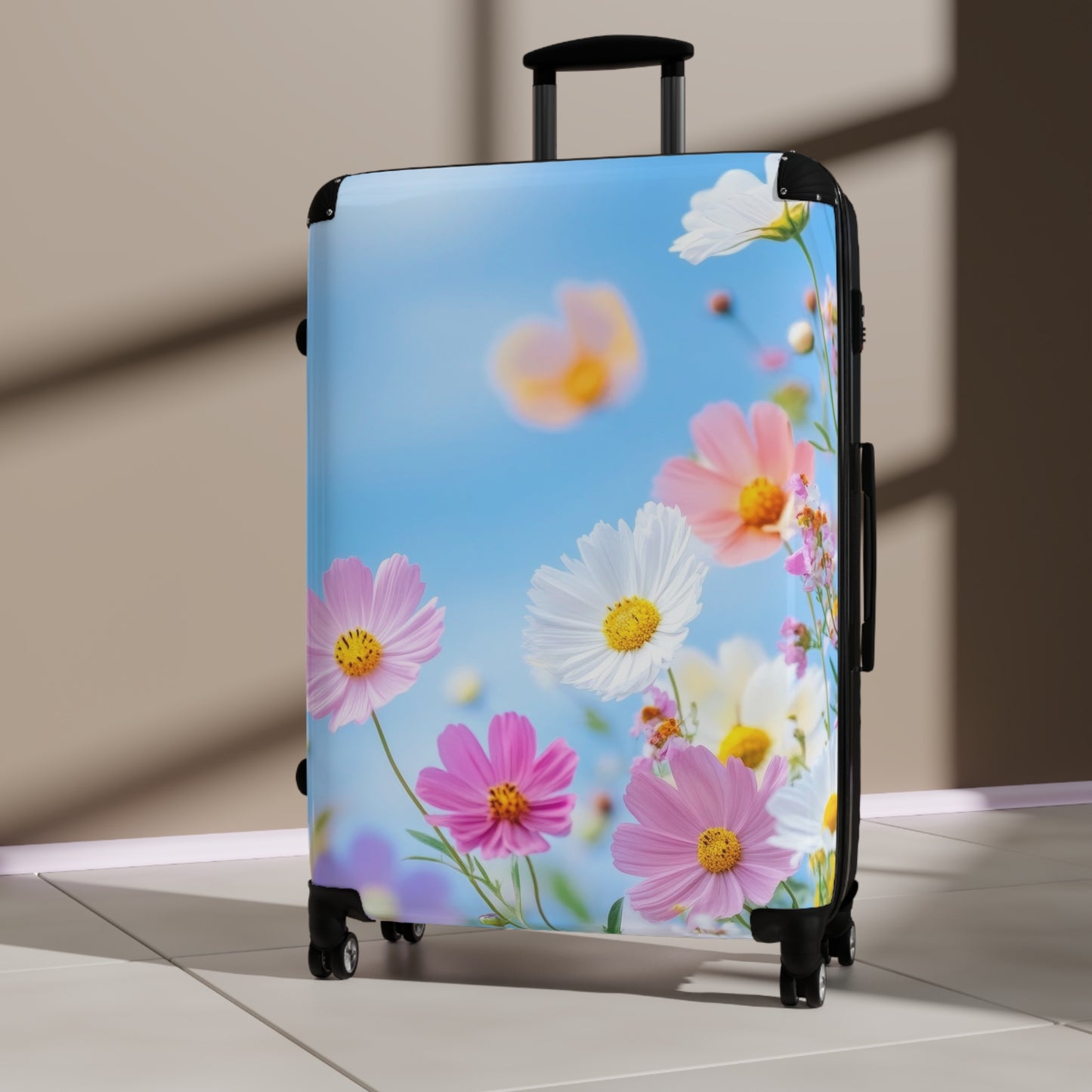 Nature Flowers Floral Vibrant Wild Flowers Art Carry-On Suitcase - Stylish Luggage for Travelers