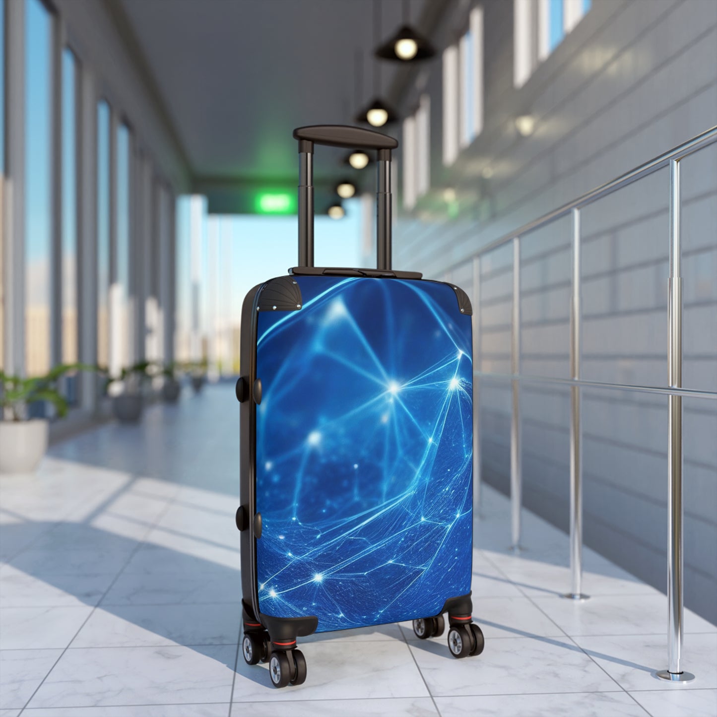 Abstract Connected Dots Art Carry-On Suitcase - Stylish Luggage for Travelers