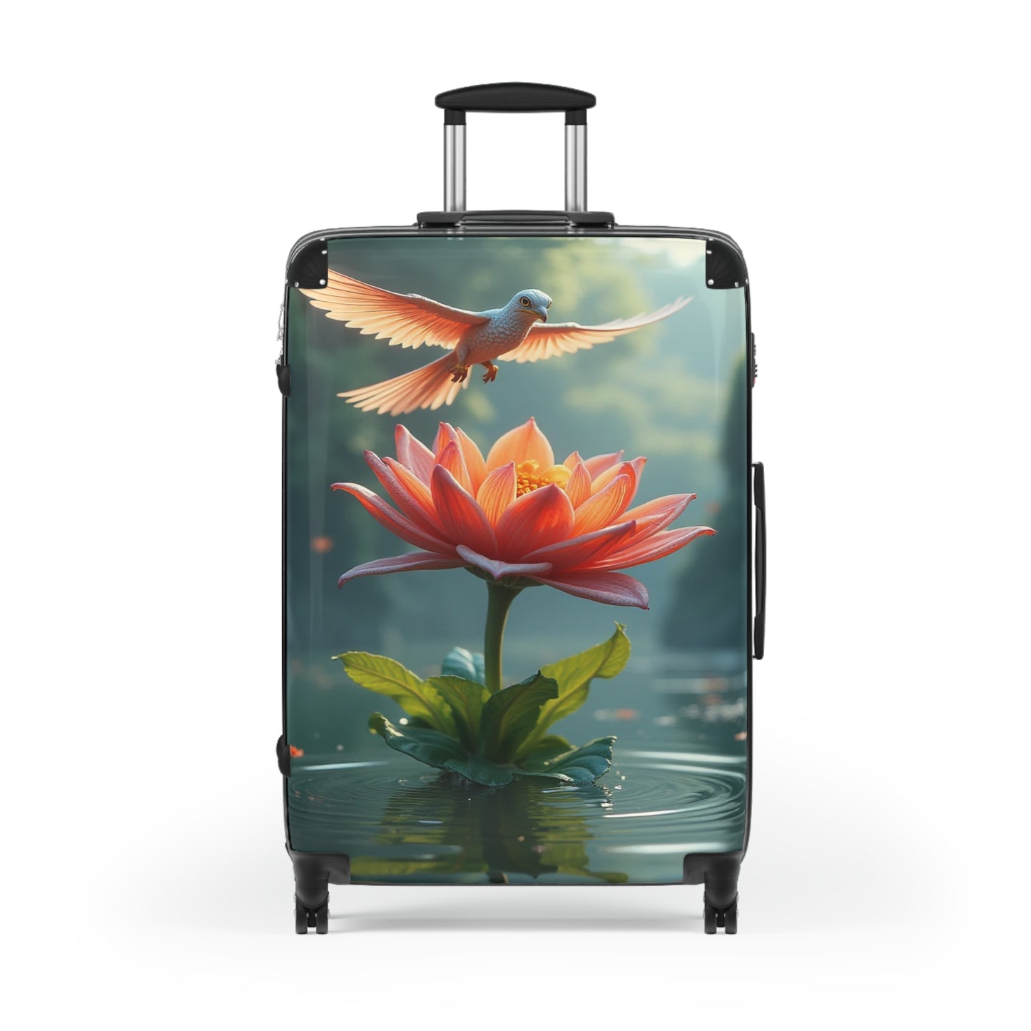 Nature Flowers Floral Bird Kissed Art Carry-On Suitcase - Stylish Luggage for Travelers