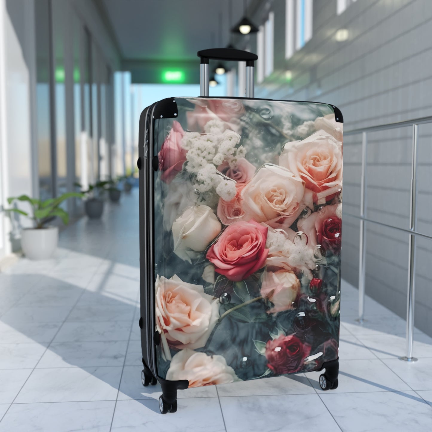 Nature Flowers Floral Water Art Carry-On Suitcase - Stylish Luggage for Travelers