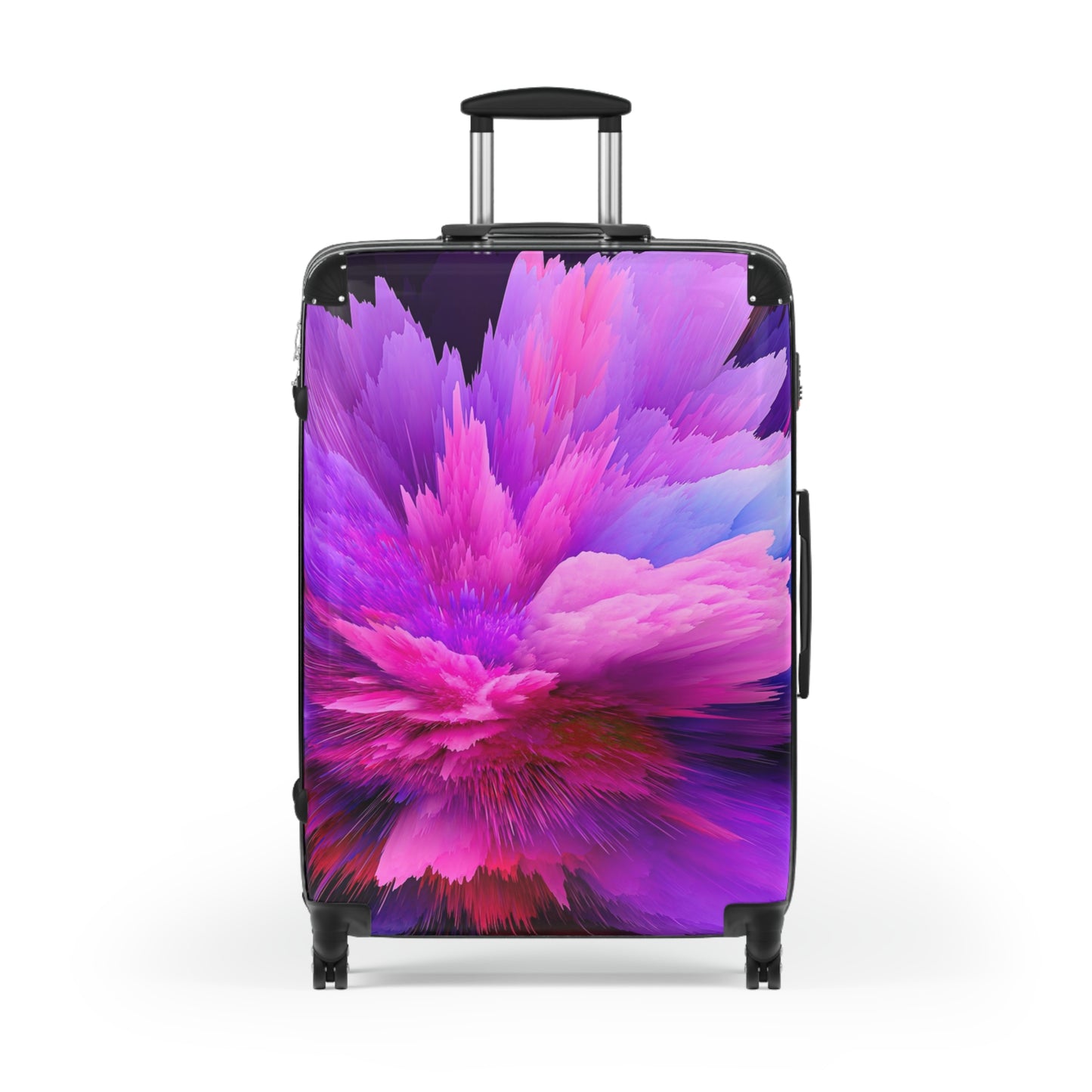 Abstract Colorful Burst Art Carry-On Suitcase - Stylish Luggage for Travelers